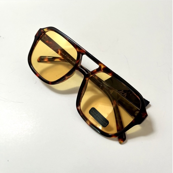 NWT HOUSE OF HARLOW Double Bridge Aviator Sunglasses Tortoise Shell Yellow Lens main image 5